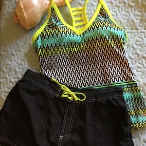 ZeroXposur Tankini Racerback w/swim shorts